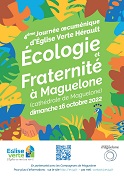 Affiche de la journée oecuménique Écologie et Fraternité à Maguelone